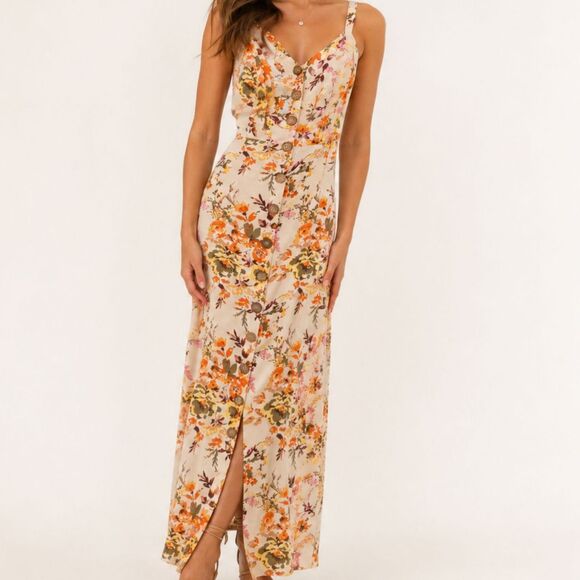 Angie Dresses & Skirts - Angie NWT Cottagecore Floral Maxi Dress M Halter Neck Boho Summer Style New